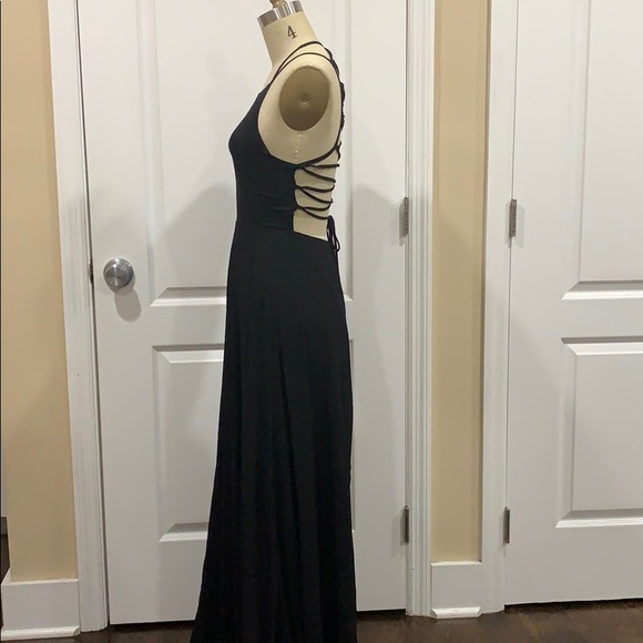 LULUS STRAPPY TO BE HERE BLACK MAXI DRESS - Picture 5 of 8